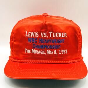 Vintage Lewis vs. Tucker 1993 WBC Heavyweight Championship SnapBack Hat 90s Vtg